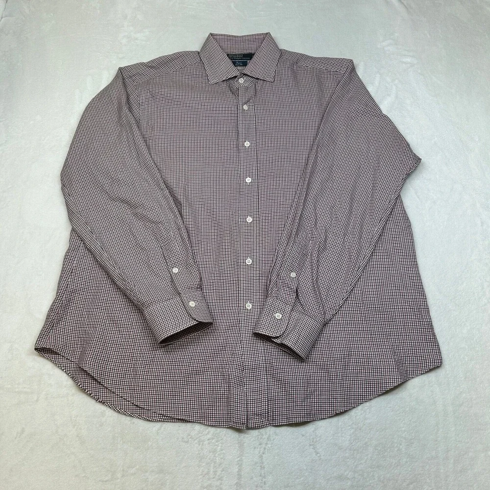 Polo Ralph Lauren Regent‎ Shirt Mens XL Red Check Classic Fit Button Down